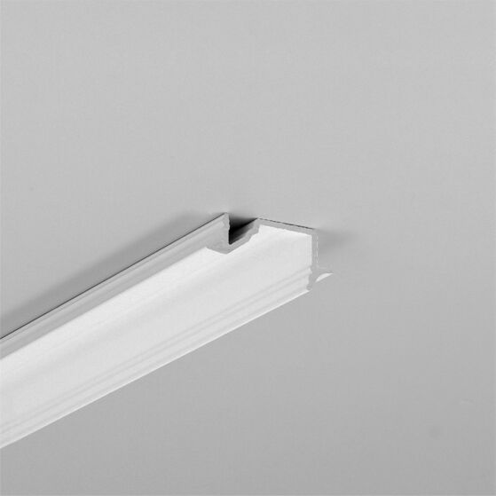 LED profile DIAGONAL10 C 4050 white painted RAL9003 /plastic bag