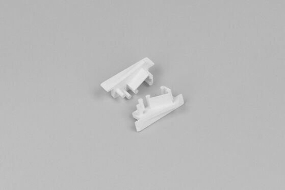 end cap DIAGONAL10 with hole white [20pcs]