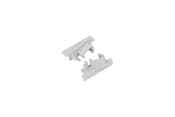 end cap DIAGONAL10 with hole grey [20pcs]