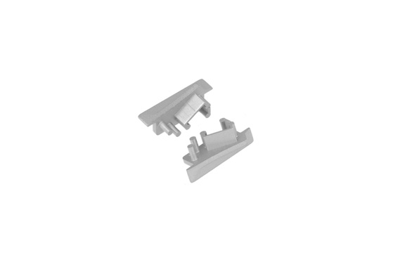 end cap DIAGONAL10 with hole silver [20pcs]