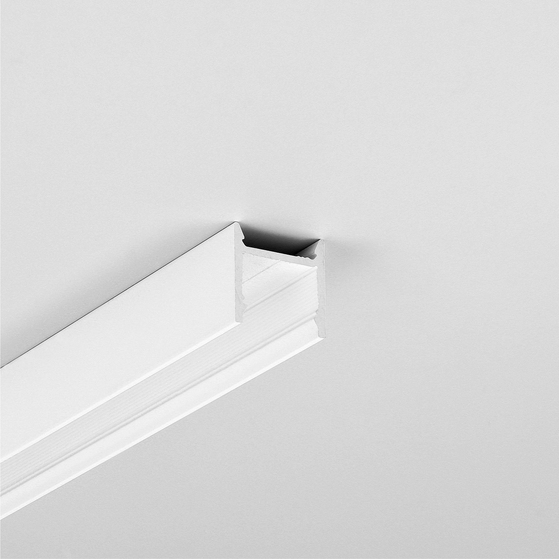 LED profile LEVEL12 C/U1 2000 white painted RAL9003 /plastic bag