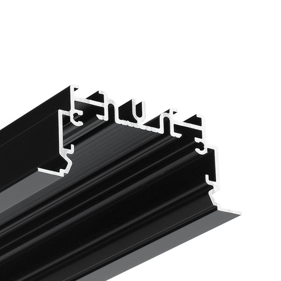 LED profile PHIL.v2 recessed C10 4050 black anod. /plastic bag