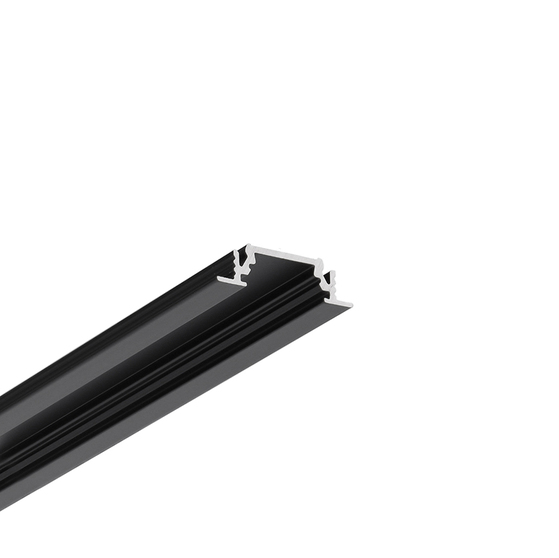 LED profile GROOVE10 BC/UX 3000 black anod. /plastic bag