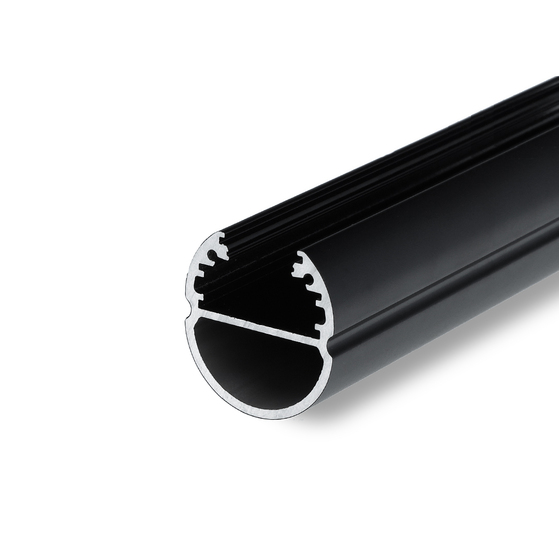 LED profile OVAL20 BC 4050 black painted /plastic bag