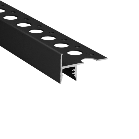 LED profile UP-TILE10 A PLUS 1000 black anod. /plastic bag