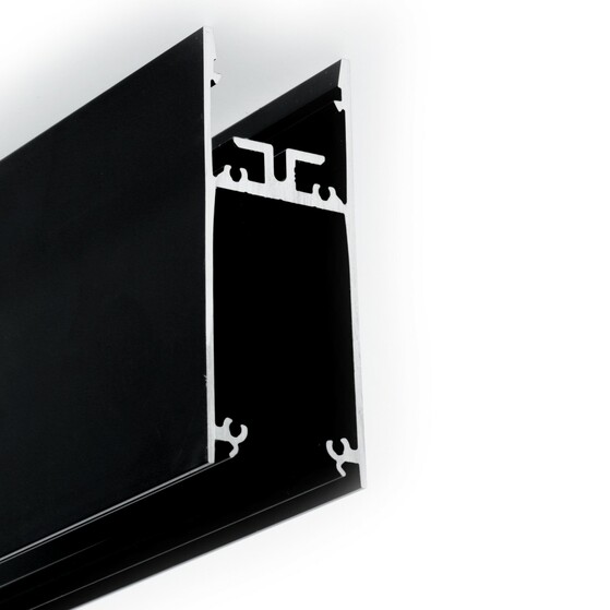 LED profile PIXY20-02 C7 4050 black anod. /plastic bag