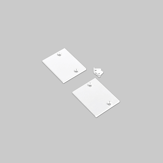 end cap PIXEL33-01 metal white /plastic bag  [2pcs]