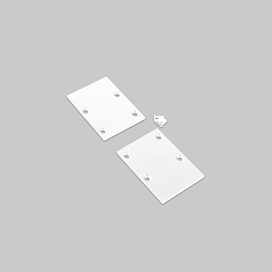 end cap PIXEL33-02 metal white /plastic bag  [2pcs]