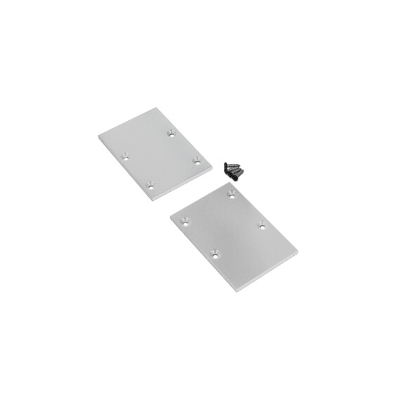 end cap PIXEL33-02 metal silver /plastic bag  [2pcs]