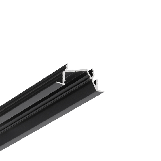 LED profile DIAGONAL14 F/TY 3000 black anod. /plastic bag