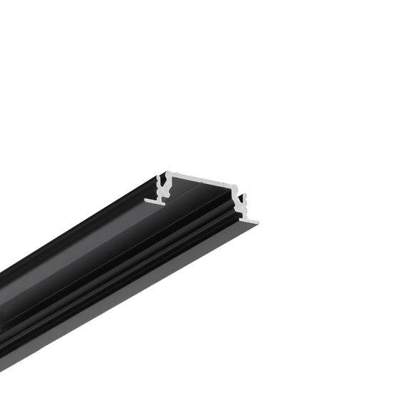 LED profile GROOVE14 EE7F/TY 1000 black anod. /plastic bag