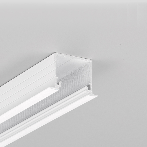 LED profile LINEA-IN20 EE7F/U7 4050 white painted RAL9003 /plastic bag