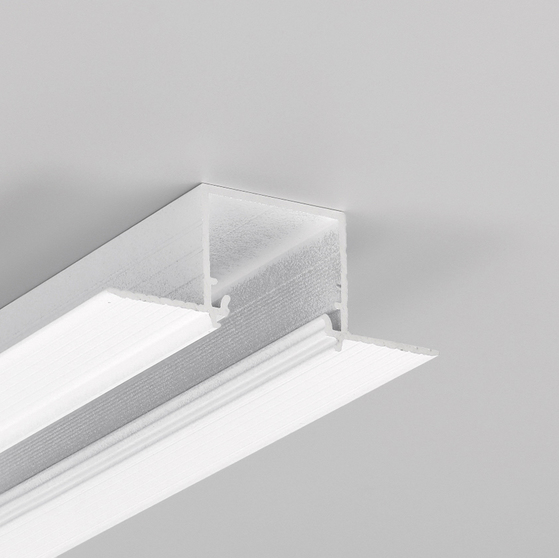 LED profile LINEA-IN20 TRIMLESS EE7F 2000 white painted RAL9003 /plastic bag