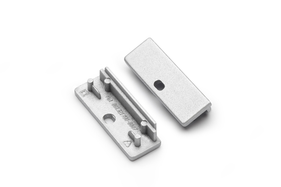 end cap WIDE24 with hole silver [20pcs]