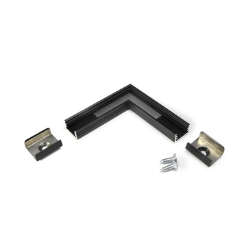 connector SLIM8 90deg black anod. /plastic bag