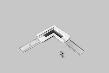 connector GROOVE10 90deg white painted /plastic bag