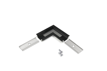 connector GROOVE10 90deg black anod. /plastic bag