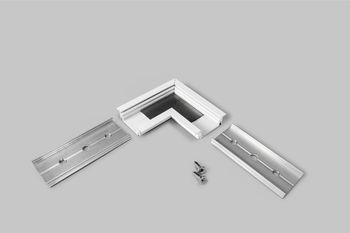 connector GROOVE14 90deg white painted /plastic bag