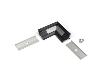 connector CORNER10 90deg black anod. /plastic bag