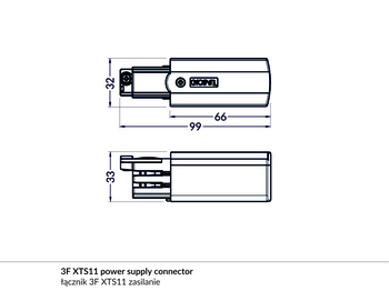 3F XTS11-3 power supply connector white