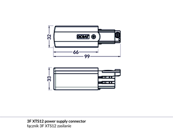 3F XTS12-2 power supply connector black