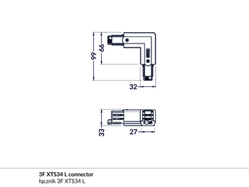 3F XTS34-2 L connector black