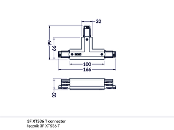 (EOL) 3F XTS36-3 T connector white