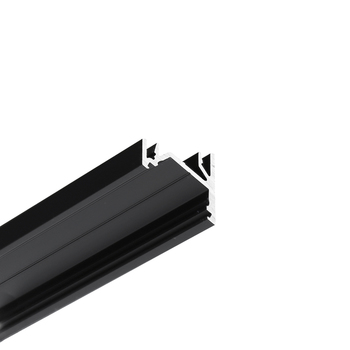 LED profile CORNER12.v2 EF/U 4050 black anod. /plastic bag