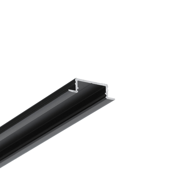 LED profile GROOVE14.v2 BC3/Y 2000 black anod. /plastic bag