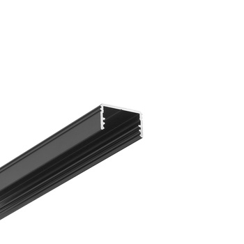 LED profile UNI14 BC3/Y 2000 black anod. /plastic bag