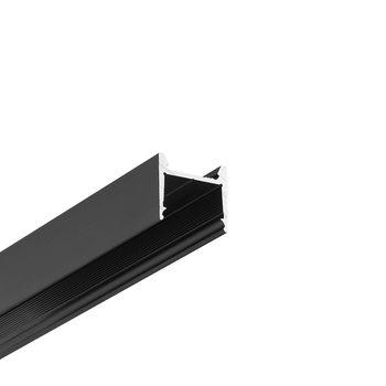 LED profile HOOD14 F/U1 2000 black anod. /plastic bag
