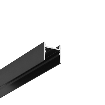LED profile COZY12 C/U1 2000 black anod. /plastic bag