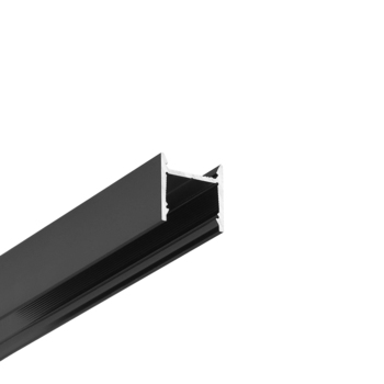 LED profile LEVEL12 C/U1 3000 black anod. /plastic bag