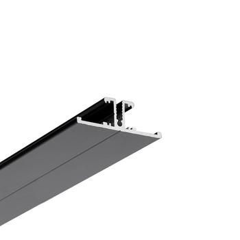 LED profile BACK10 A/UX 1000 black painted RAL9005 /plastic bag