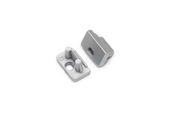 end cap SLIM8 with hole silver [20pcs]