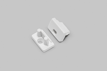 end cap SLIM8 with hole white [20pcs]